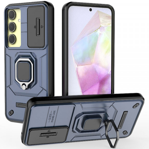 

Чехол RosCase Transformer Ring Holder для Samsung Galaxy A35, Синий