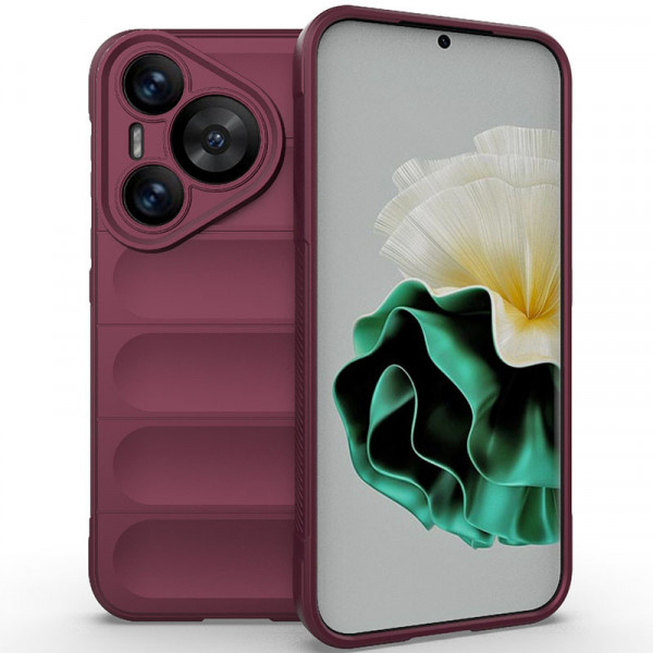 

Чехол RosCase Flex Silicone для Huawei Pura 70 с микрофиброй, Бордовый