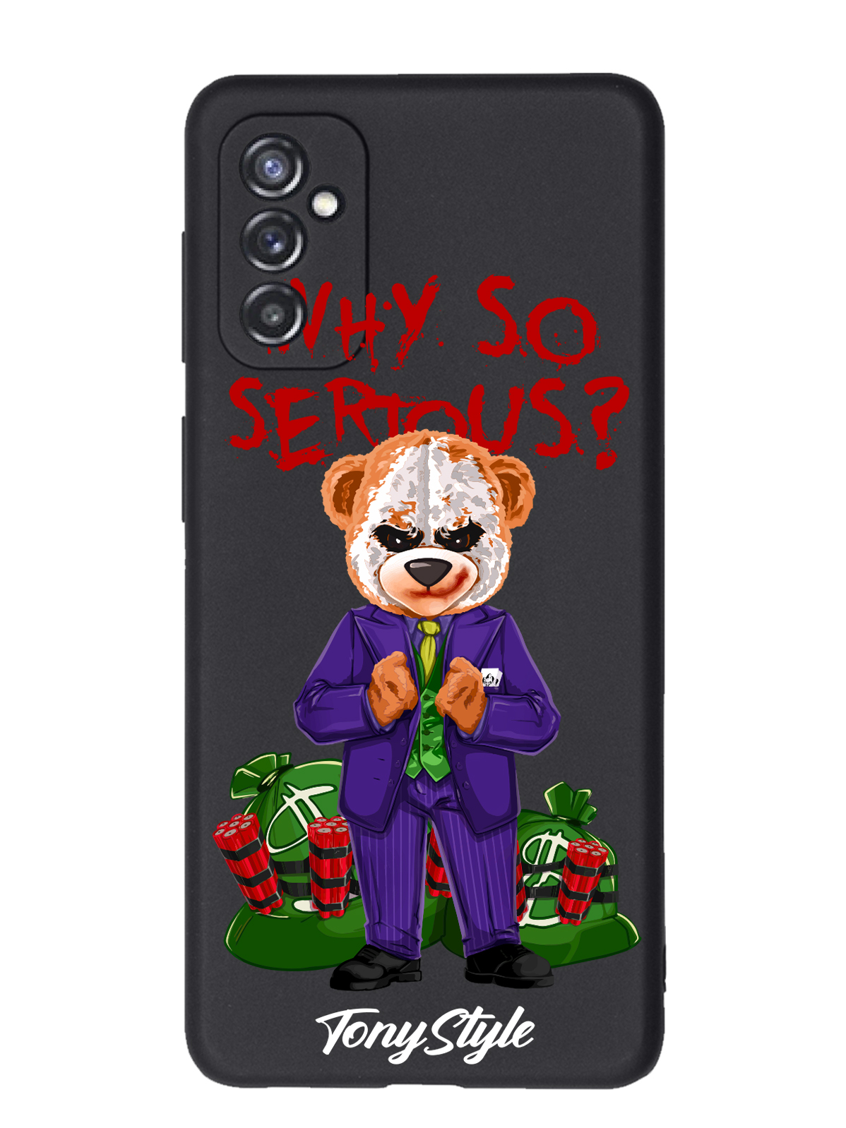 

Чехол Tony Style Samsung Galaxy M52 Tony Style Джокер Joker Why so serious, Samsung Galaxy M52 Tony Style Джокер Joker Why so serious