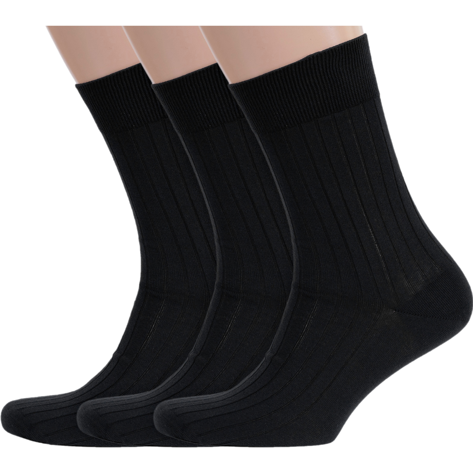 

Комплект носков мужских Rusocks черных, Черный, 3-М3-11001
