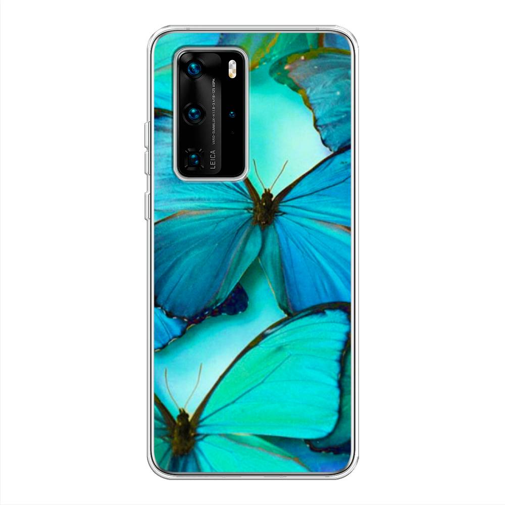 фото Чехол awog "неоновые бабочки" для huawei p40 pro