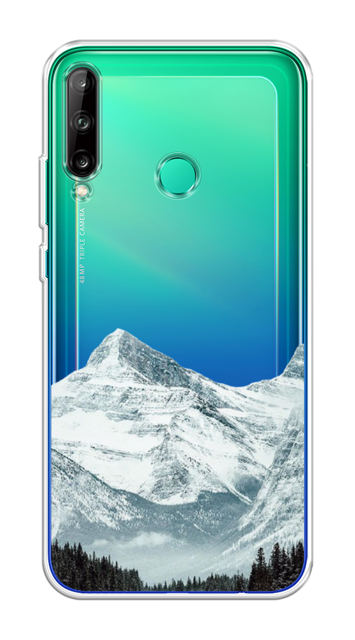 

Чехол на Huawei P40 Lite E "Горы арт 1", Белый;зеленый, 612450-2