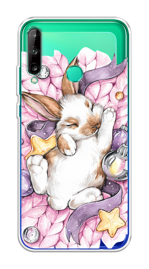 

Чехол на Huawei P40 Lite E "Кролик спит", Розовый;белый, 612450-5