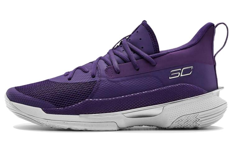 

Кроссовки унисекс Under Armour Curry 7 7 фиолетовые 44.5 EU, Фиолетовый, Curry 7 7