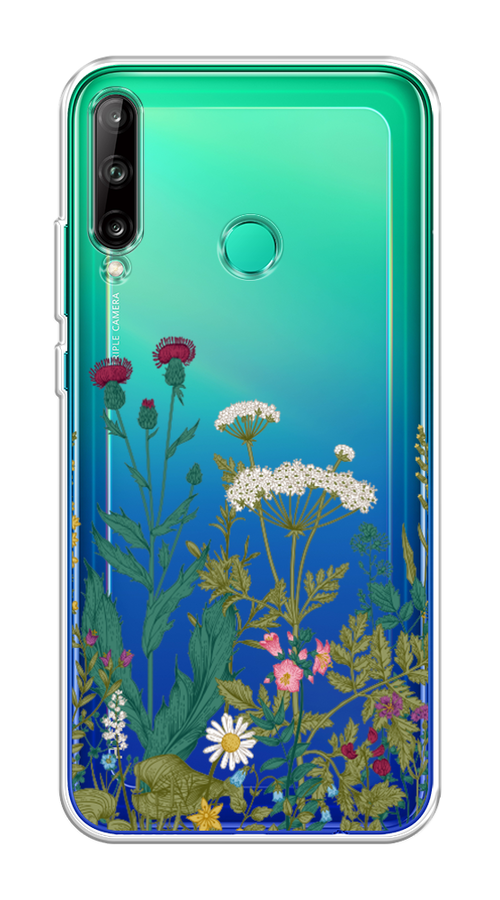 

Чехол на Huawei P40 Lite E "Дикие полевые цветы", Зеленый;розовый;белый, 612450-2