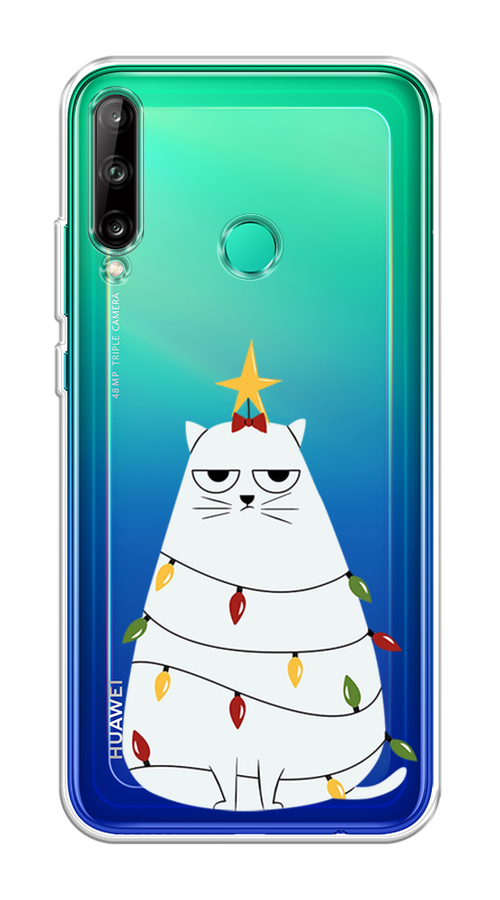 

Чехол на Huawei P40 Lite E "Котик в гирлянде", Белый;красный;желтый, 612450-1