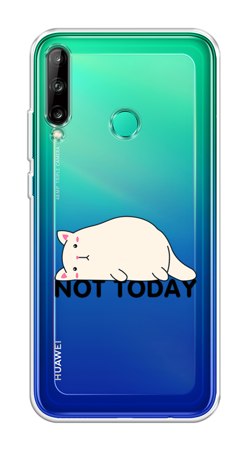 

Чехол на Huawei P40 Lite E "Cat not today", Белый;розовый;черный, 612450-1