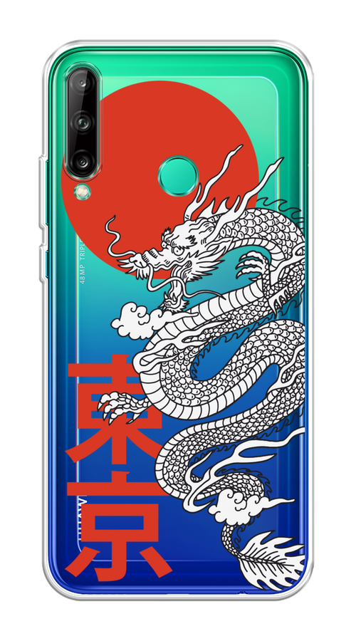 

Чехол на Huawei P40 Lite E "Китайский дракон", Черный;красный;белый, 612450-1