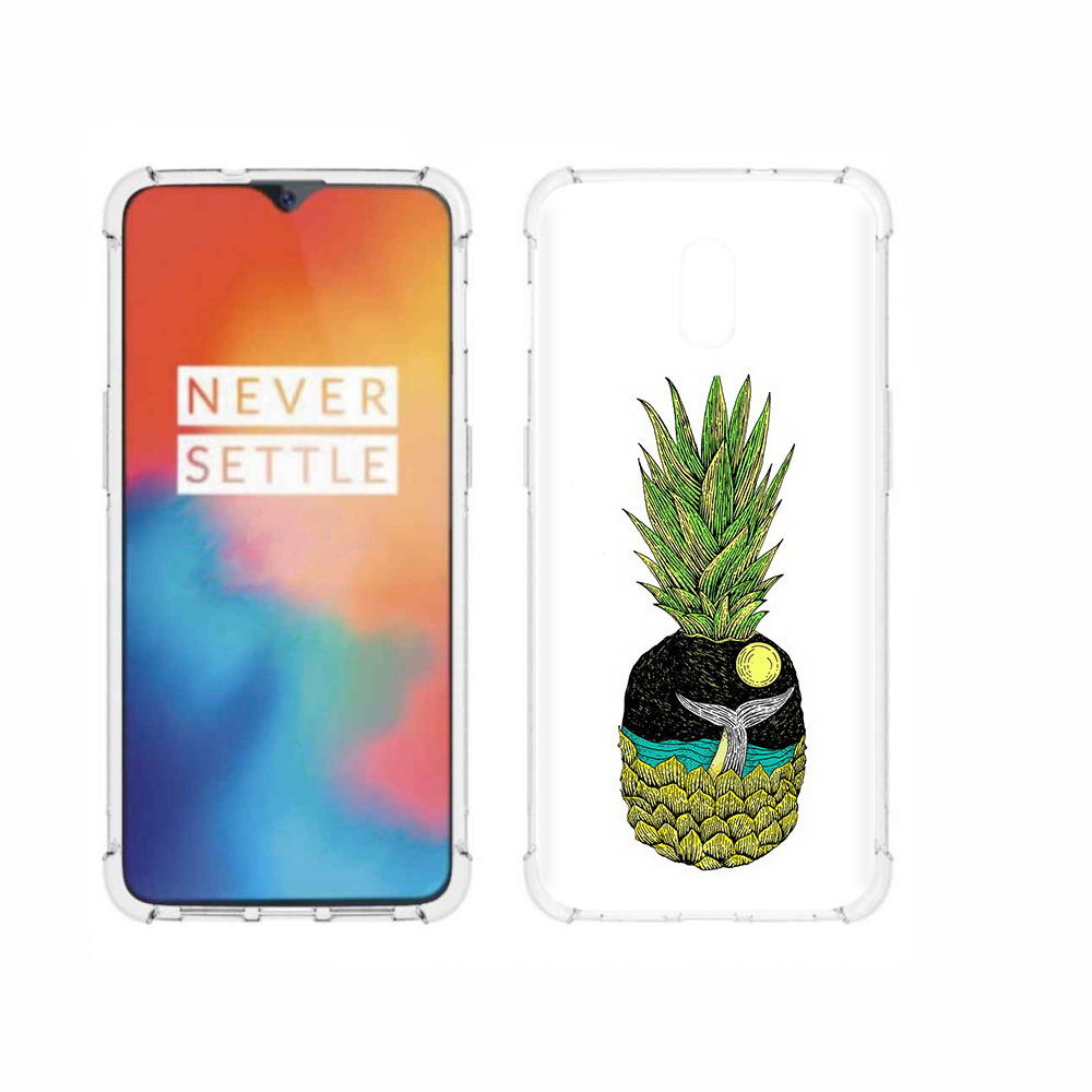 

Чехол MyPads Tocco для OnePlus 6T ананас с китом, Прозрачный, Tocco