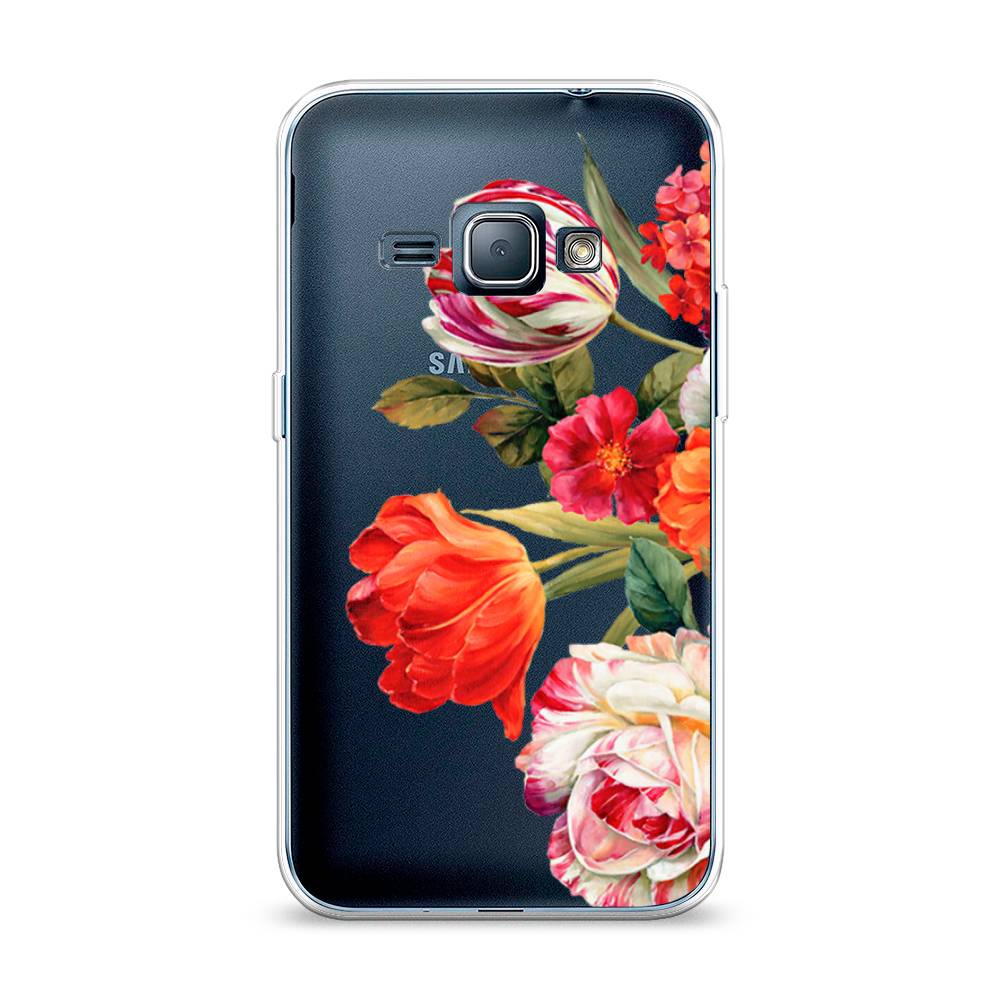 

Чехол Awog на Samsung Galaxy J1 2016 / Самсунг J1 2016 "Весенний букет", Красный;розовый;зеленый, 22150-8