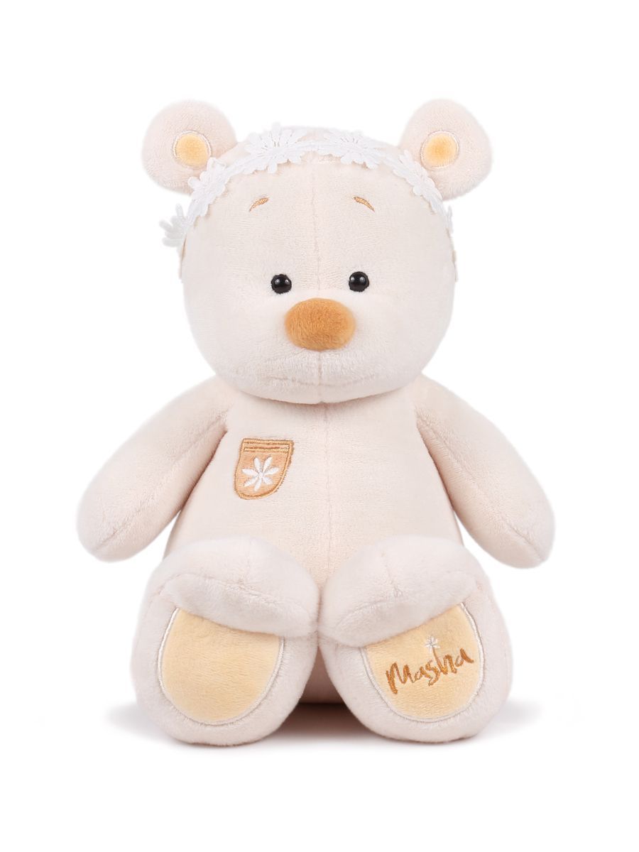 

Мягкая игрушка Kult of toys Медведь Misha и Masha, бежевый, 32 см, миша маша
