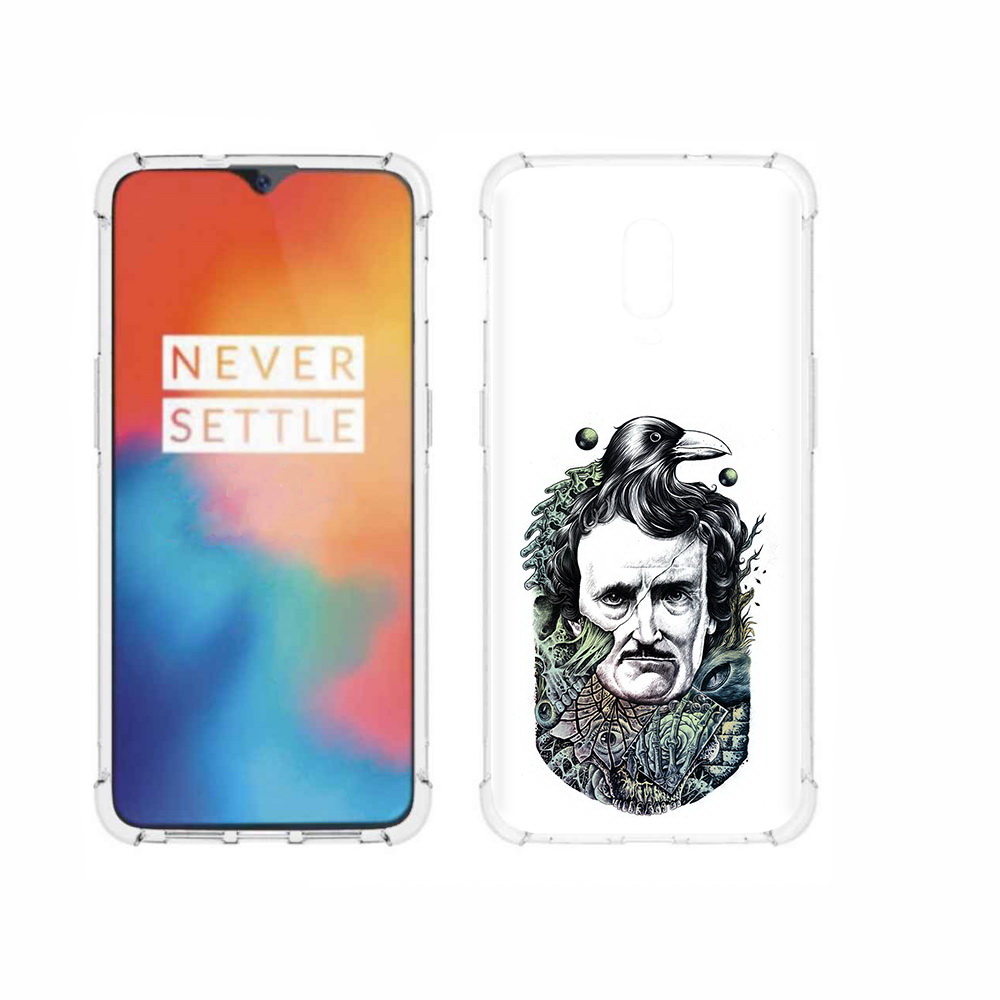 

Чехол MyPads Tocco для OnePlus 6T Эдгар Аллан с вороном, Прозрачный, Tocco