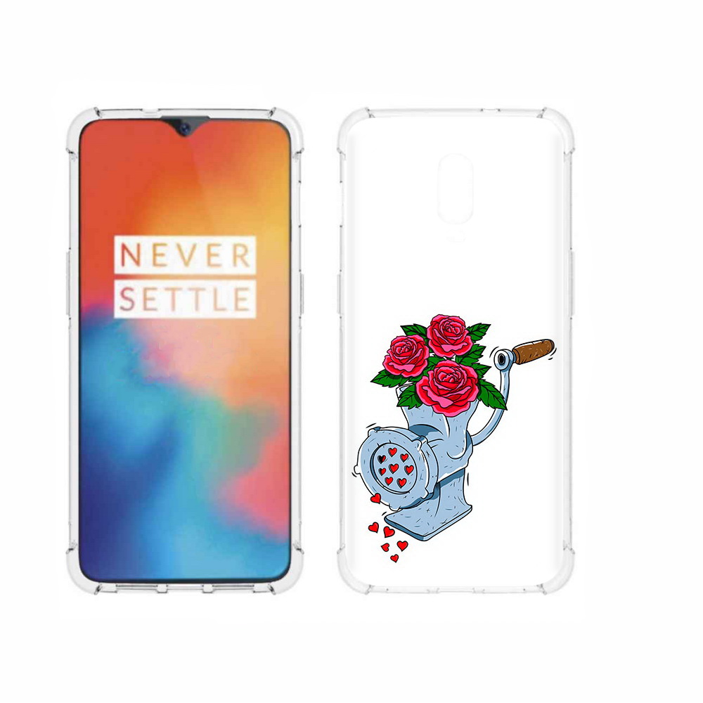 

Чехол MyPads Tocco для OnePlus 6T Цветочные сердца, Прозрачный, Tocco