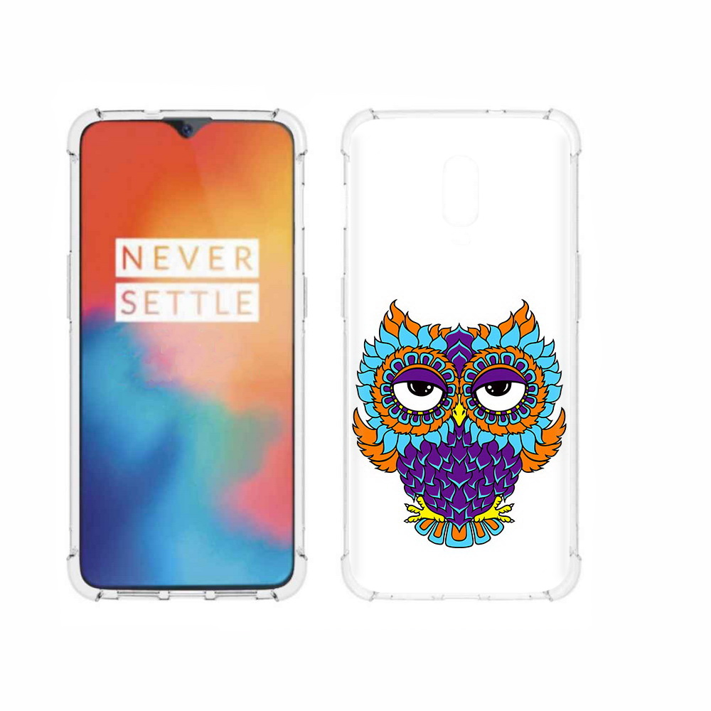 

Чехол MyPads Tocco для OnePlus 6T Цветная сова, Прозрачный, Tocco