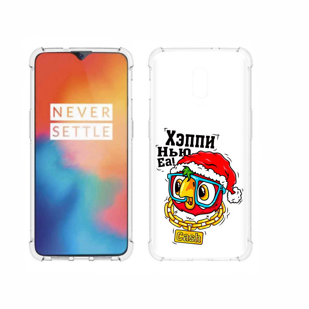 

Чехол MyPads Tocco для OnePlus 6T Хэппи нью еа, Прозрачный, Tocco