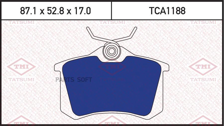 

Тормозные колодки Tatsumi задние дисковые TCA1188