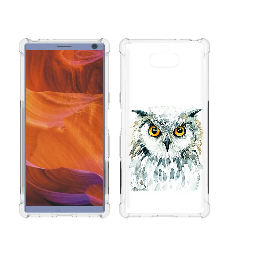 

Чехол MyPads Tocco для Sony Xperia 10 Plus Серьезная сова, Прозрачный, Tocco