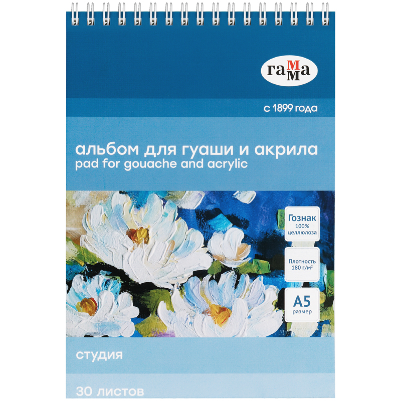 

Альбом для гуаши и акрила А5 30л Гамма Студия 2шт