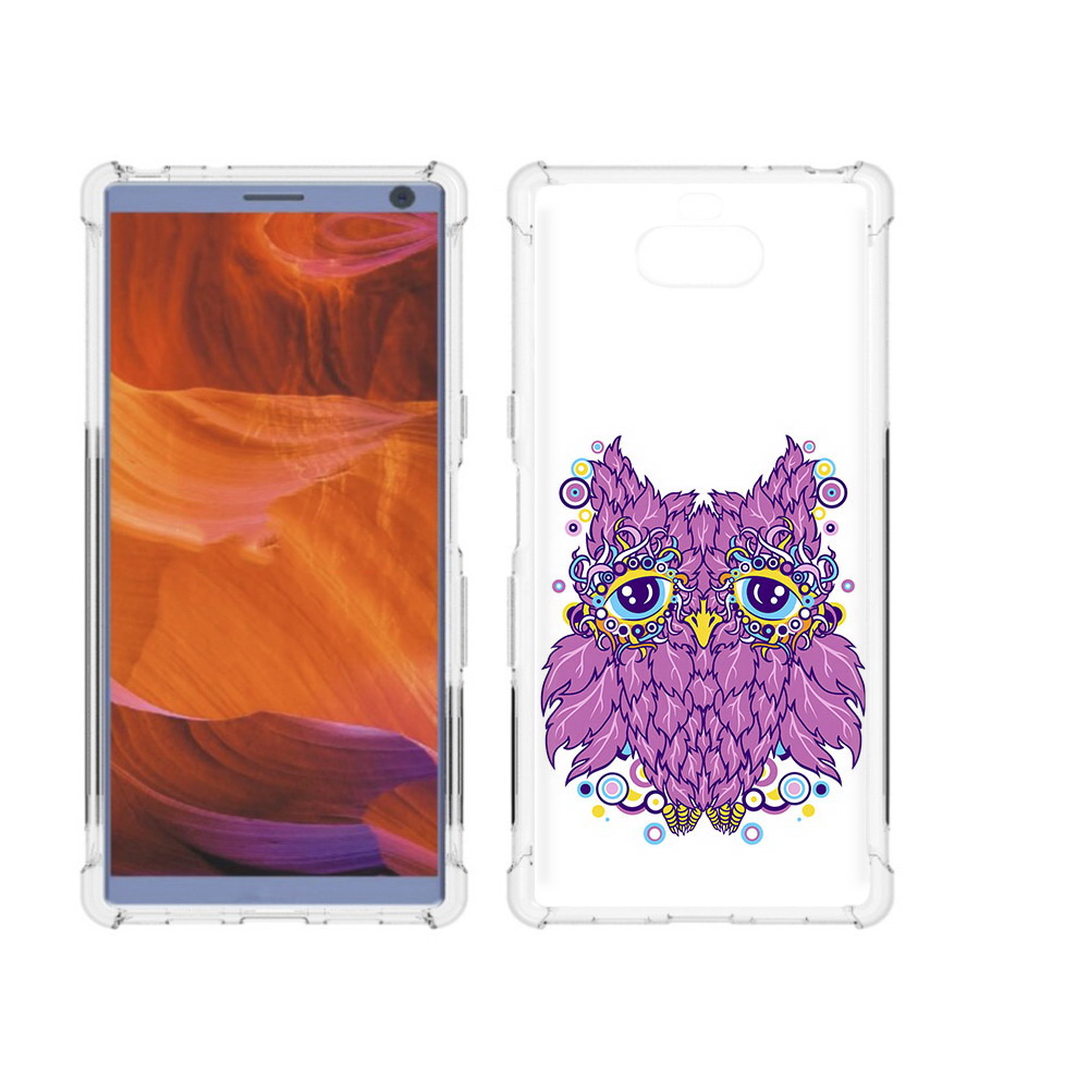 

Чехол MyPads Tocco для Sony Xperia 10 Plus Розовая сова, Прозрачный, Tocco
