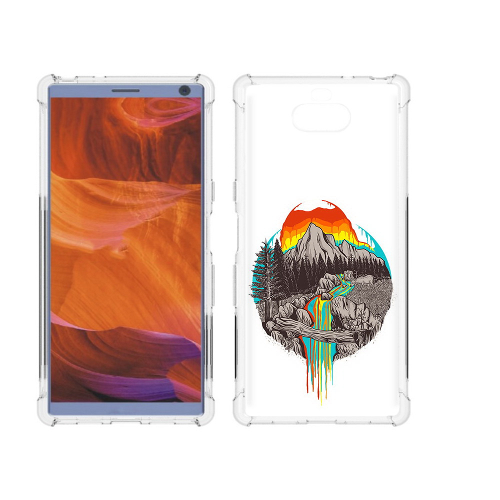 

Чехол MyPads Tocco для Sony Xperia 10 Plus Радужный водопад, Прозрачный, Tocco