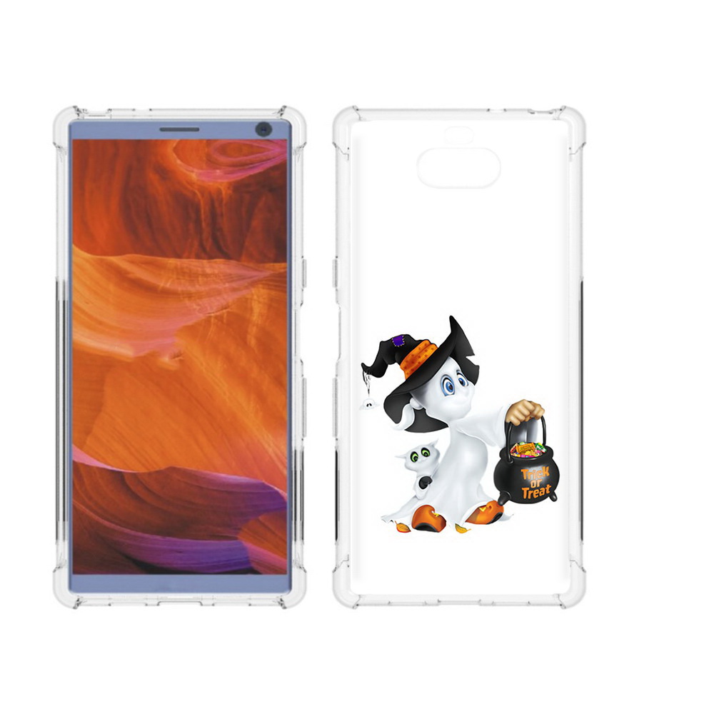 

Чехол MyPads Tocco для Sony Xperia 10 Plus Маленький призрак, Прозрачный, Tocco