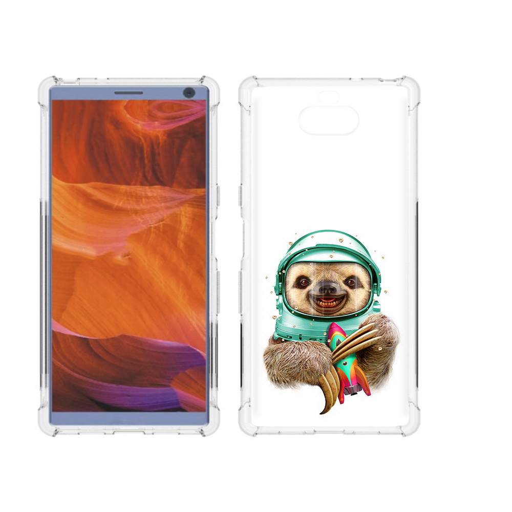 

Чехол MyPads Tocco для Sony Xperia 10 Plus Ленивец астронавт, Прозрачный, Tocco