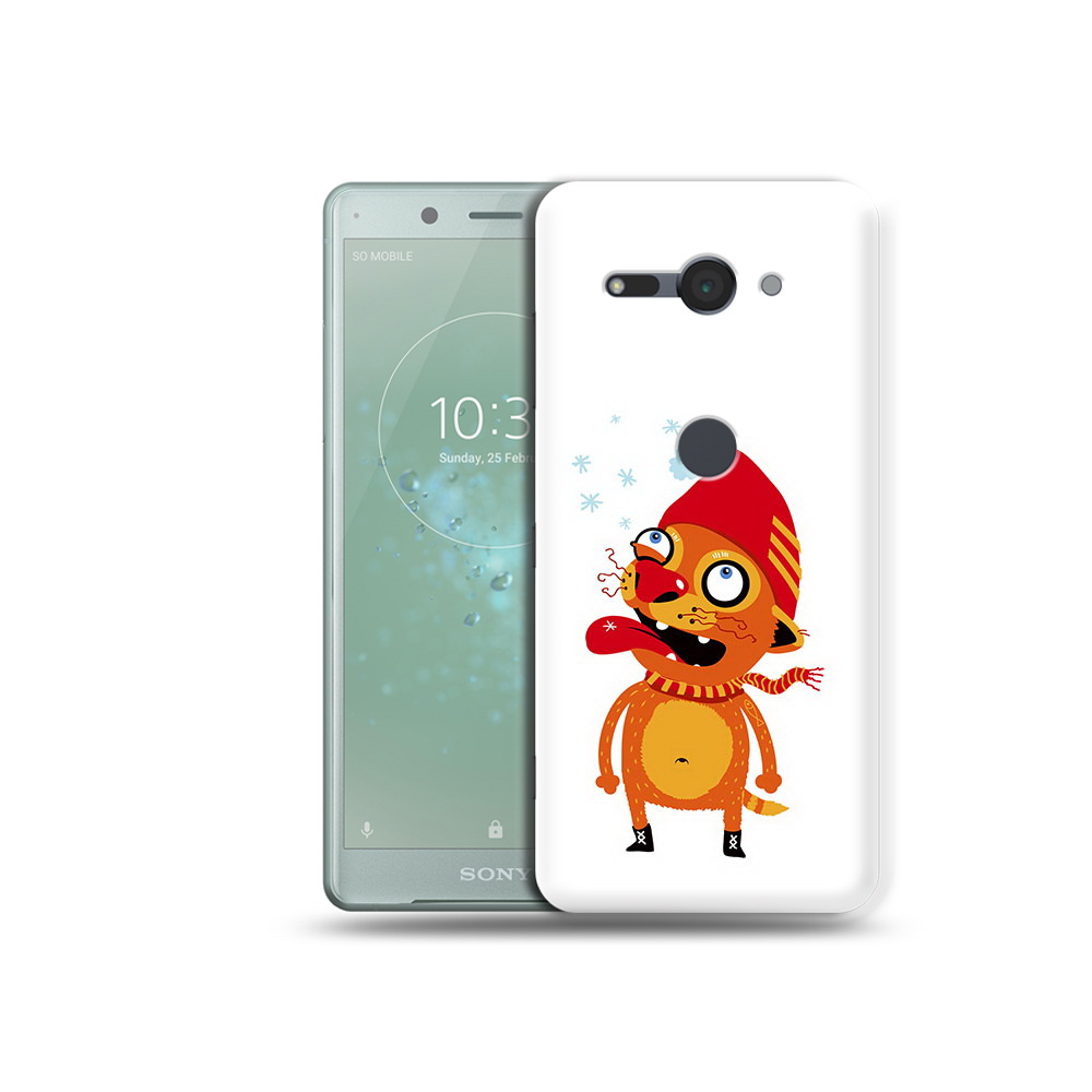 

Чехол MyPads Tocco для Sony Xperia XZ2 Compact Зимний кот, Прозрачный, Tocco