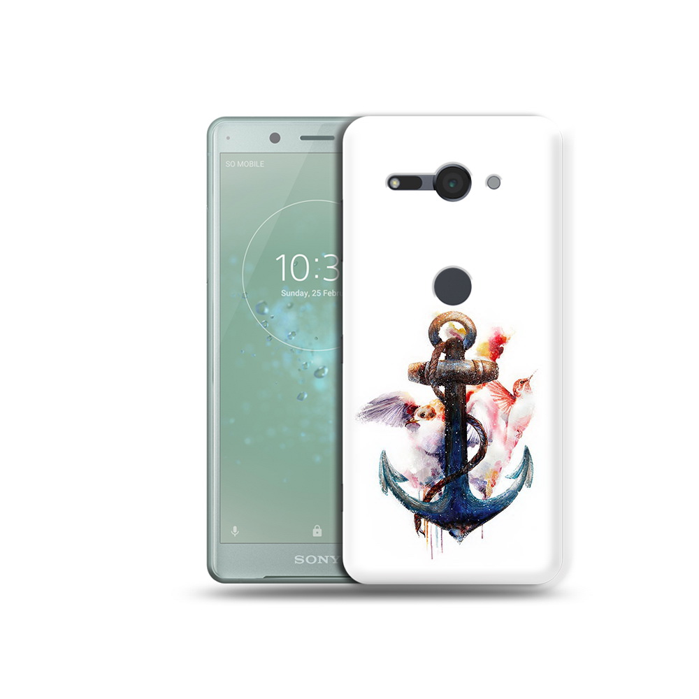 

Чехол MyPads Tocco для Sony Xperia XZ2 Compact якорь с птицами, Прозрачный, Tocco
