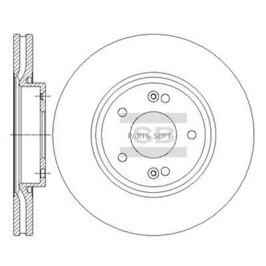 

Диск тормозной передний SANGSIN BRAKE SD1086