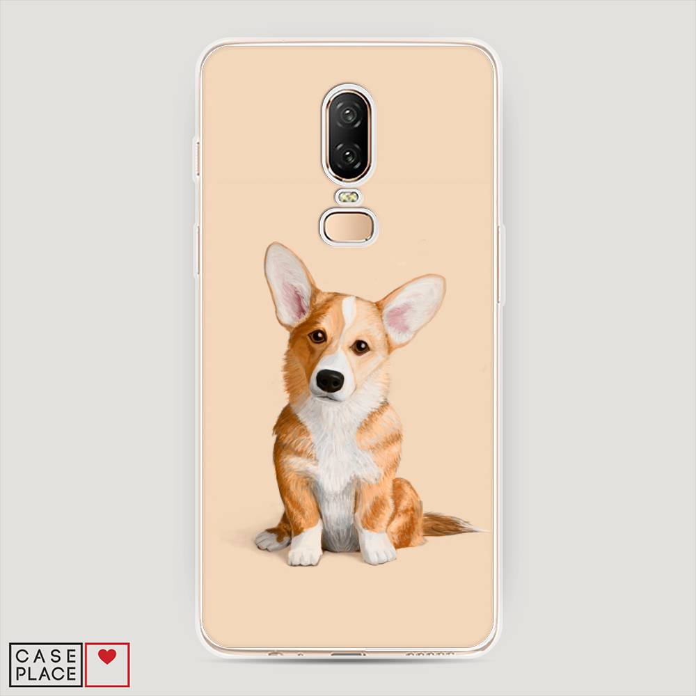 

Чехол на OnePlus 6 "Грустный Корги", Коричневый;бежевый, 150550-1