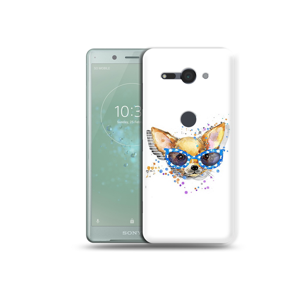 

Чехол MyPads Tocco для Sony Xperia XZ2 Compact чихуа-хуа в очках, Прозрачный, Tocco