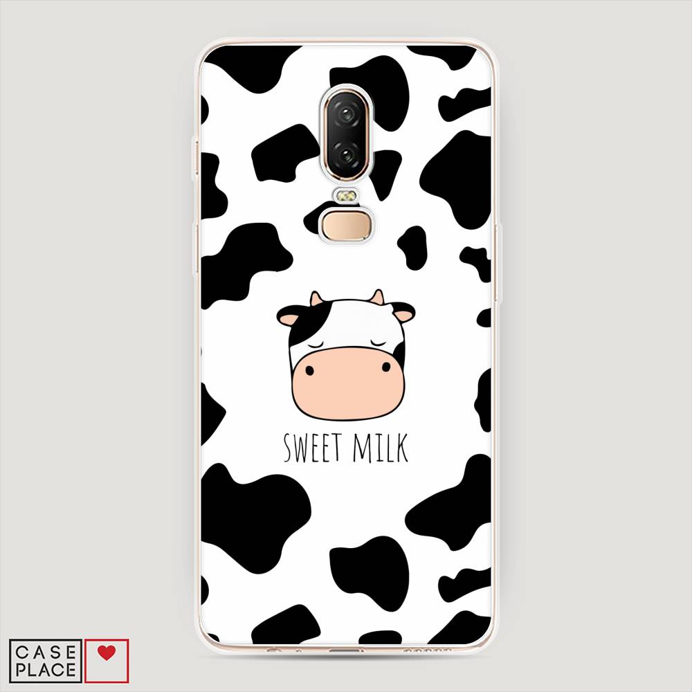 

Чехол на OnePlus 6 "Sweet milk", Розовый;белый;черный, 150550-1