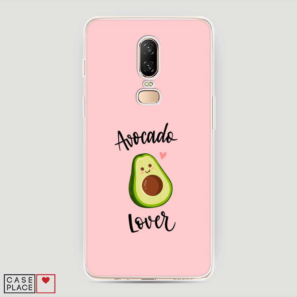 

Чехол на OnePlus 6 "Avocado lover", Розовый;зеленый, 150550-6