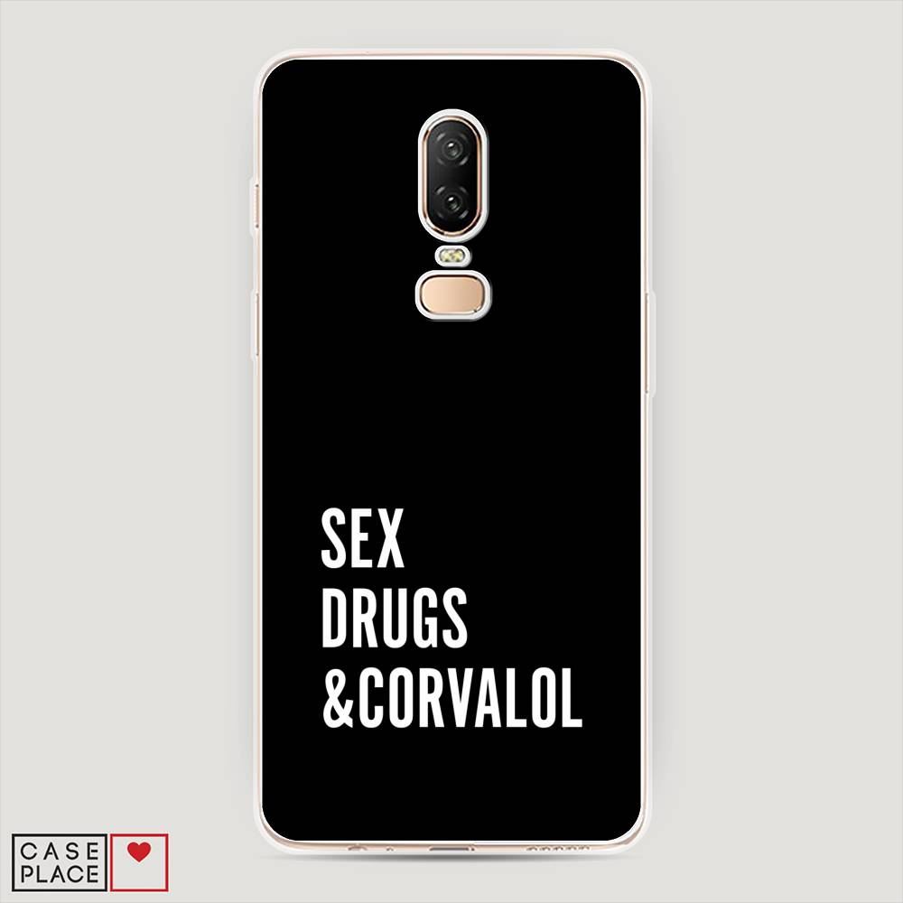 

Чехол на OnePlus 6 "Corvalol", Черный;серый;белый, 150550-6