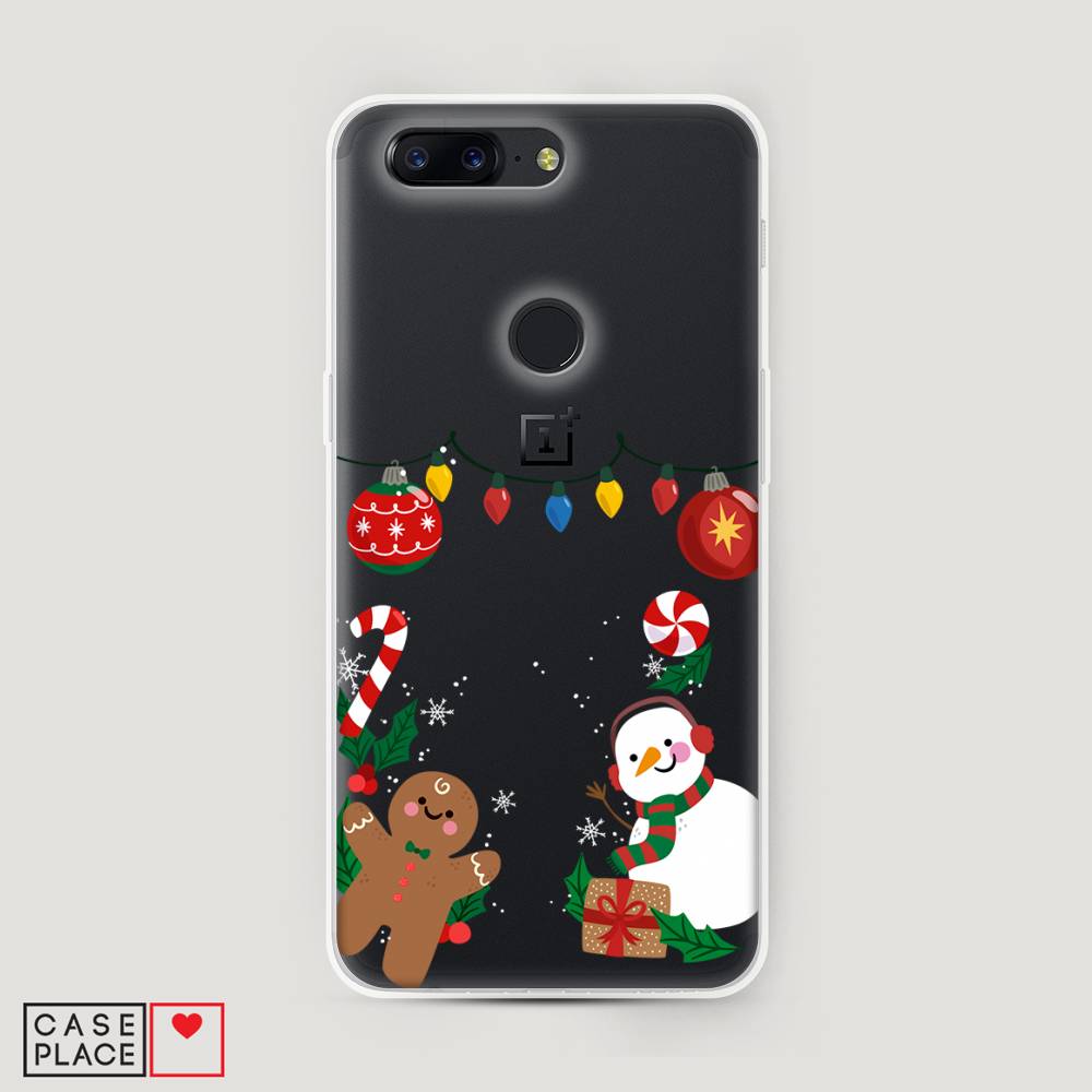 

Чехол на OnePlus 5T "Новогоднее настроение", Коричневый;красный;зеленый, 150350-5