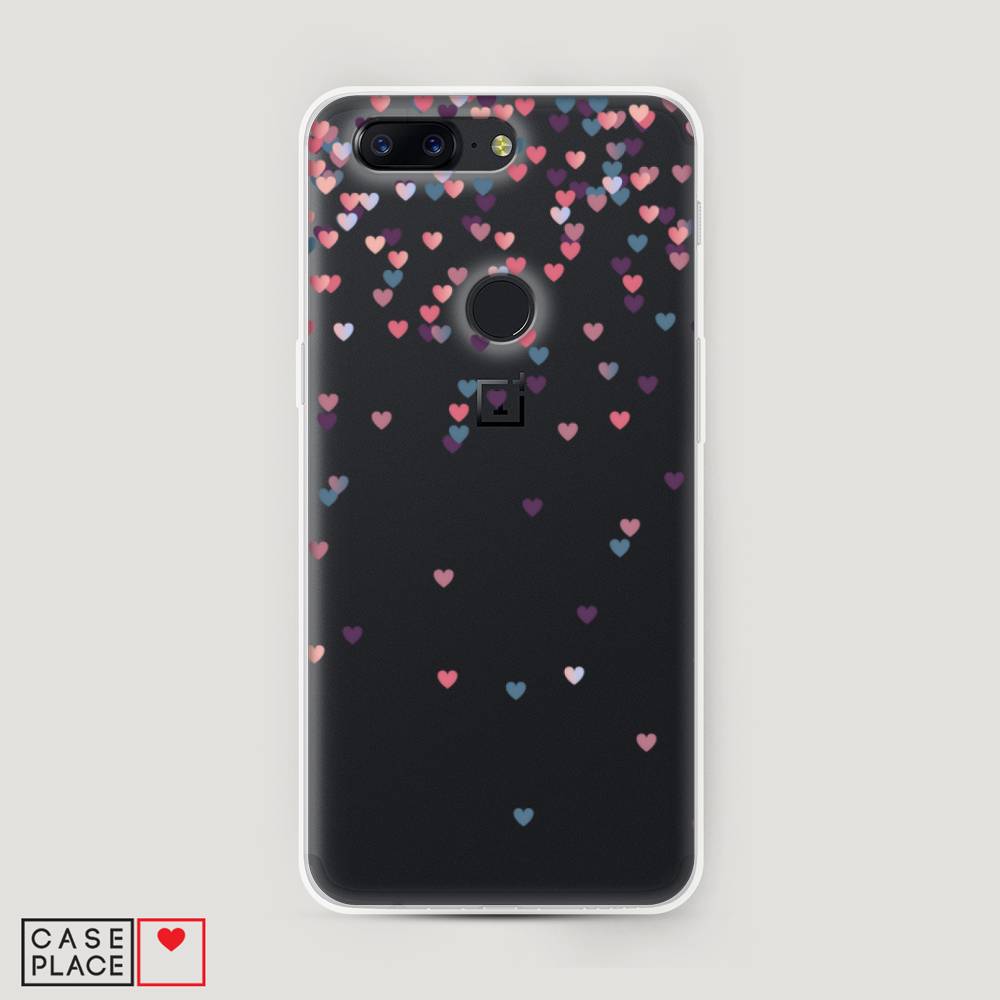 

Чехол на OnePlus 5T "Посыпка сердечки", Розовый;фиолетовый, 150350-3