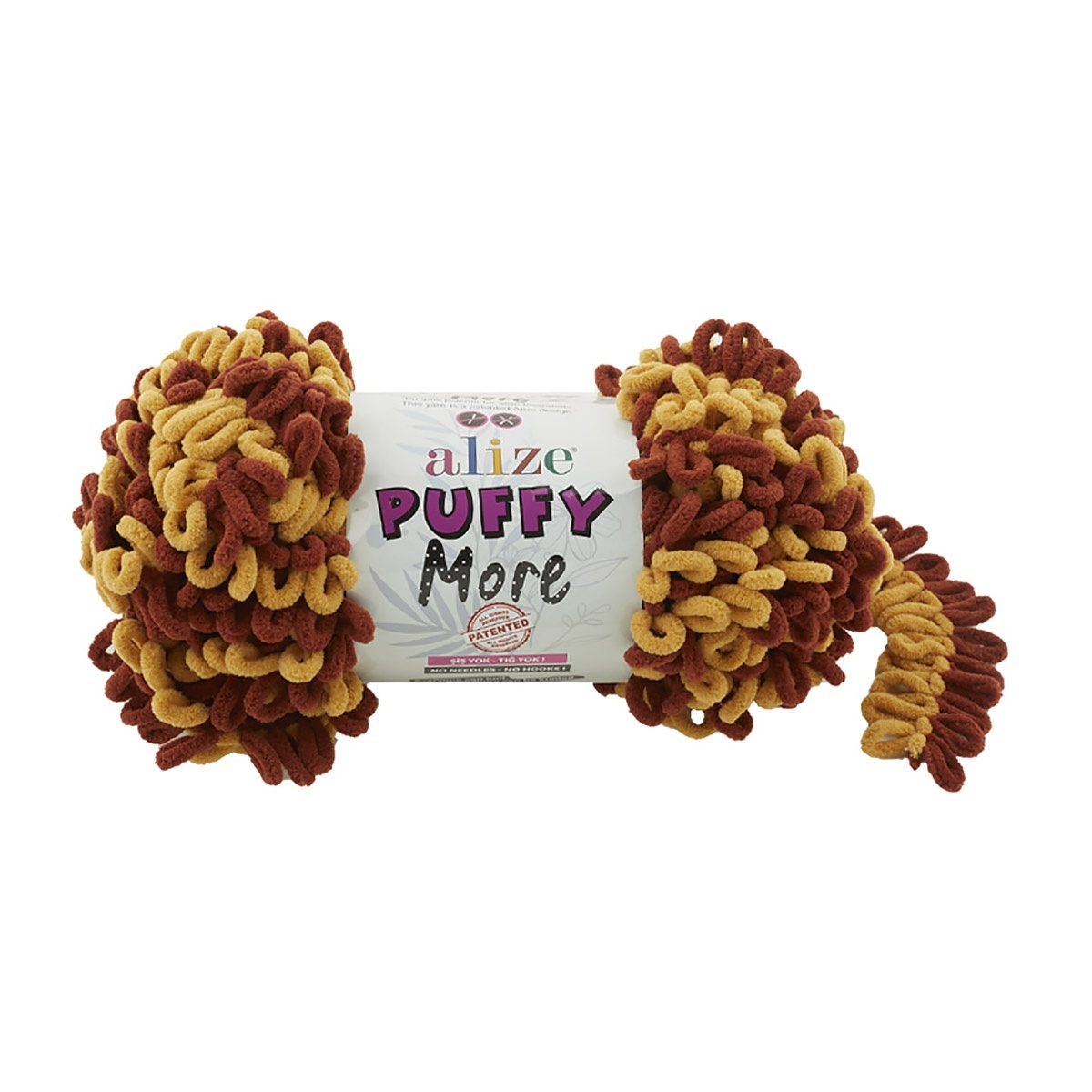 

Пряжа Alize Puffy More, 100% микрополиэстер, 300 г, 11,5 м, цвет 6276, Бежевый;коричневый