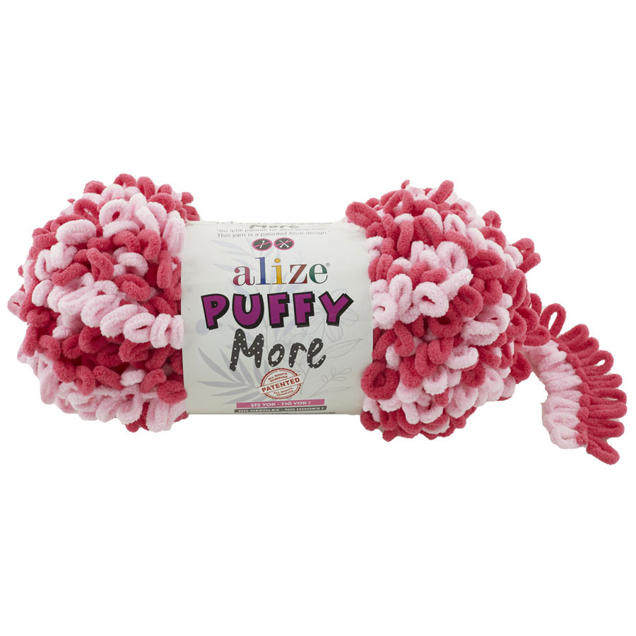 

Пряжа Alize Puffy More, 100% микрополиэстер, 300 г, 11,5 м, цвет 6274, Розовый;красный