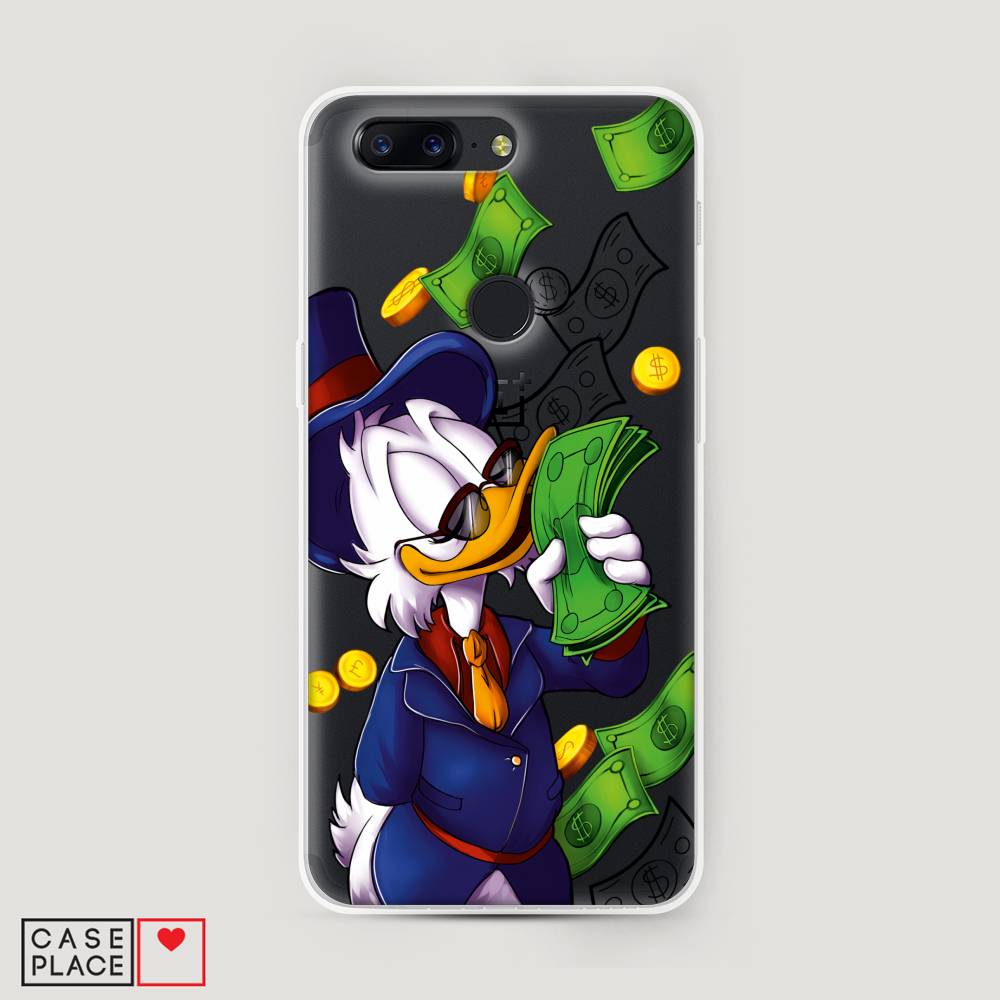 

Чехол на OnePlus 5T "Scrooge McDuck with Money", Синий;зеленый;белый, 150350-6