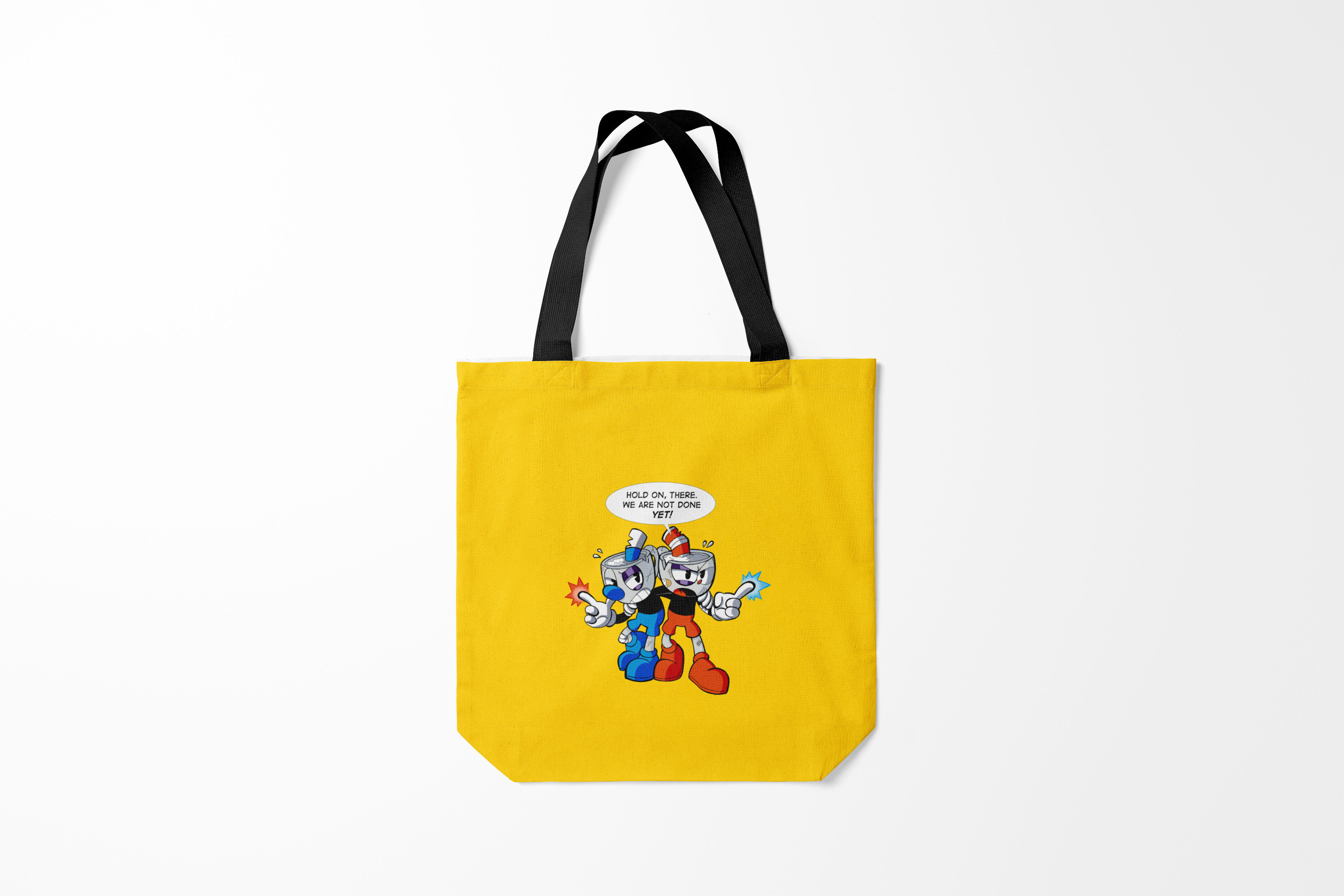 

Сумка шoппер унисекс Burnettie Cuphead Побитые кружки, разноцветный, Cuphead Побитые кружки