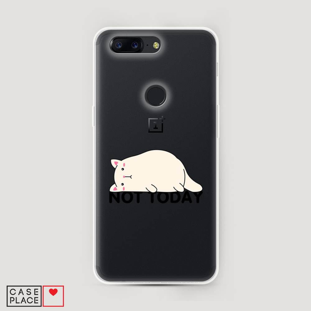 

Чехол на OnePlus 5T "Cat not today", Белый;розовый;черный, 150350-1