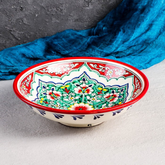 

Супница Риштанская Керамика "Узоры", 23 см, красная, Красный