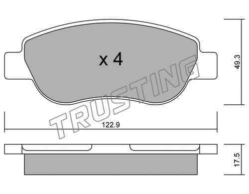 

Тормозные колодки TRUSTING дисковые 7970