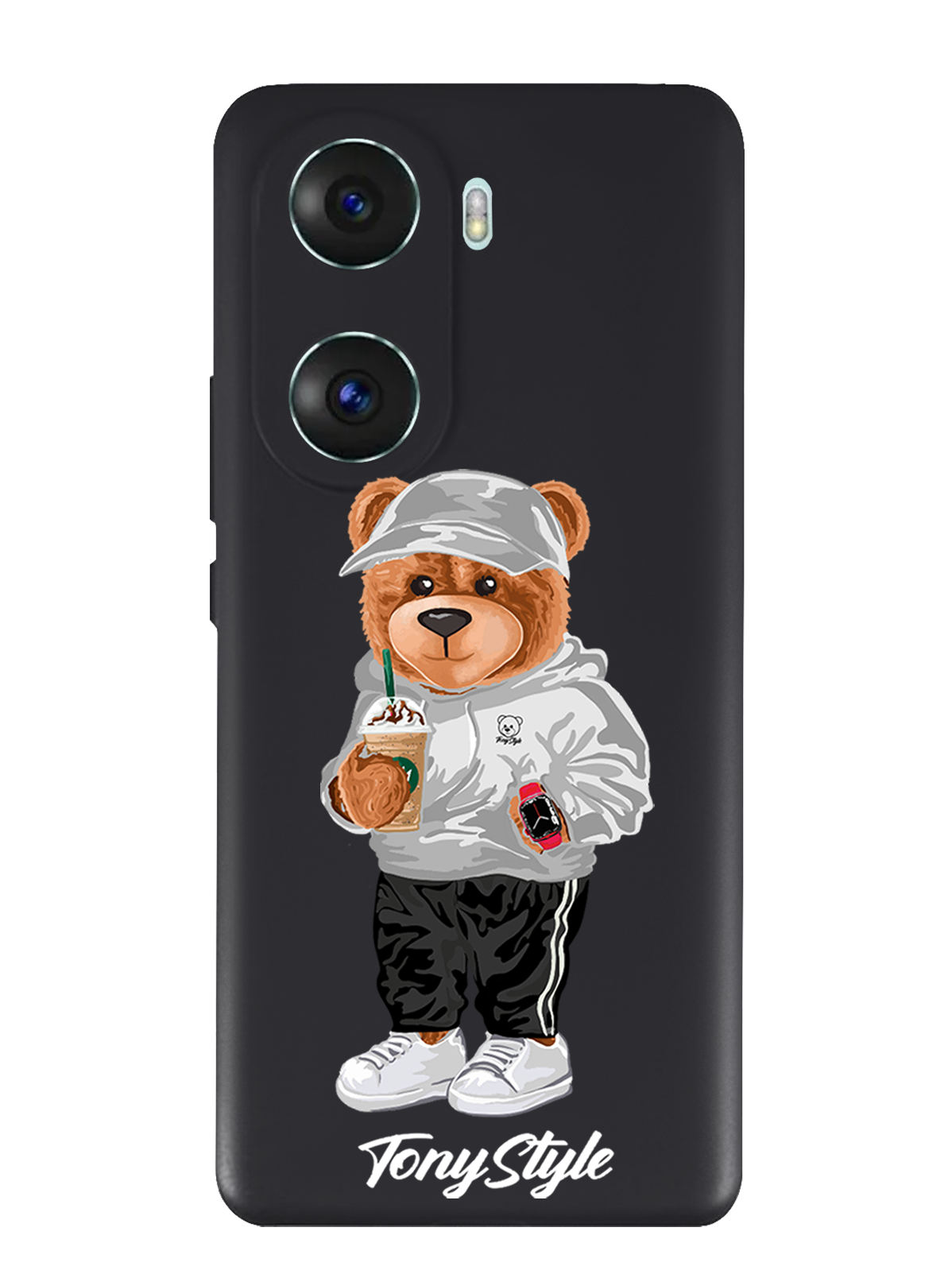 

Чехол Tony Style Honor 60 Tony Style с кофе, Серый;белый;черный, Honor 60 Tony Style с кофе