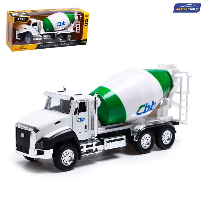 

Грузовик металлический «Бетон», инерция, открываются двери, свет и звук