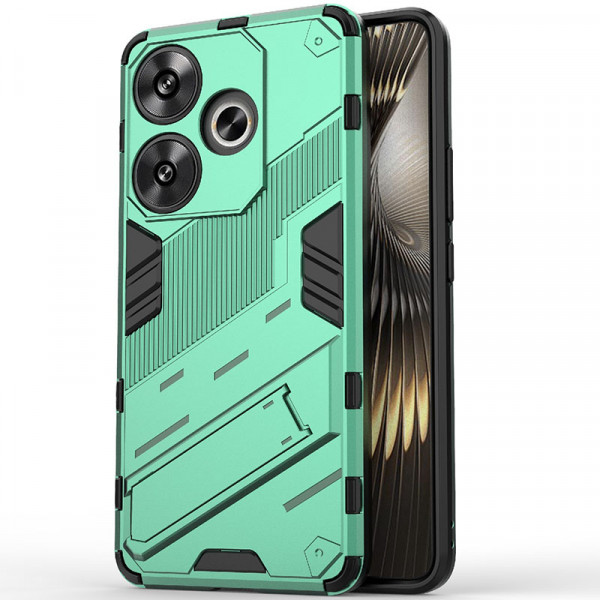 

Чехол-подставка RosCase Megatron для Xiaomi Redmi Turbo 3 / Poco F6, Зеленый