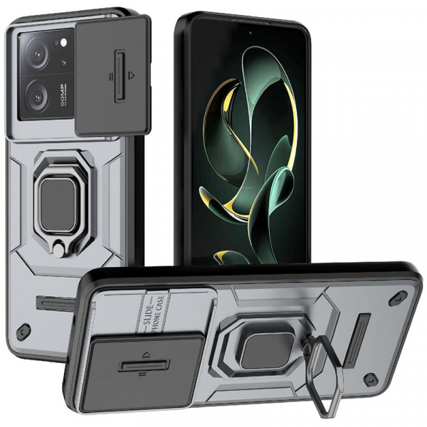 

Чехол RosCase Transformer Ring Holder для Xiaomi Mi 13T / Mi13T Pro, Серый
