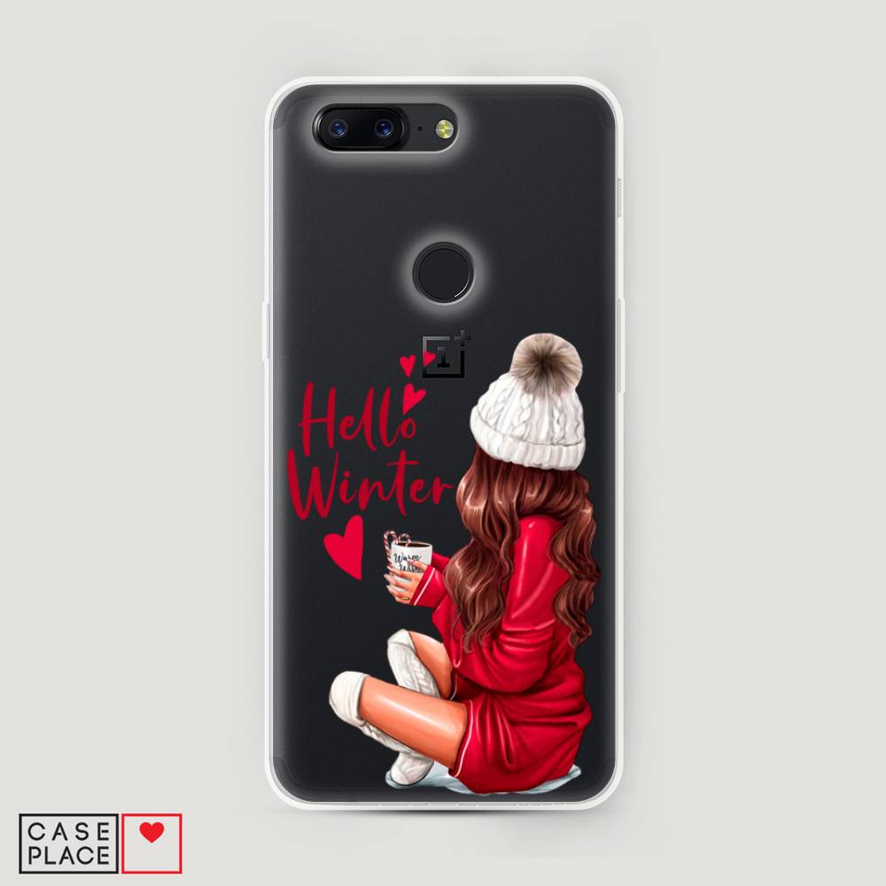 

Чехол на OnePlus 5T "Hello winter", Красный;белый;коричневый, 150350-5
