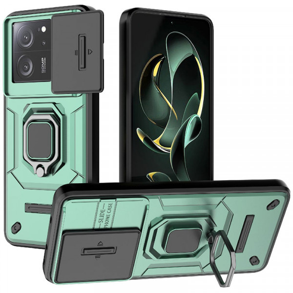 

Чехол RosCase Transformer Ring Holder для Xiaomi Mi 13T / Mi13T Pro, Зеленый