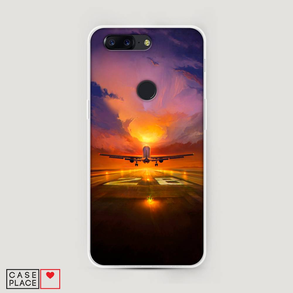 

Чехол на OnePlus 5T "Самолет на посадке", Оранжевый;синий, 150350-6